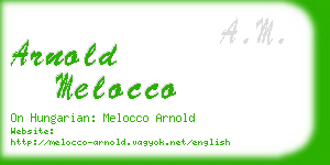 arnold melocco business card